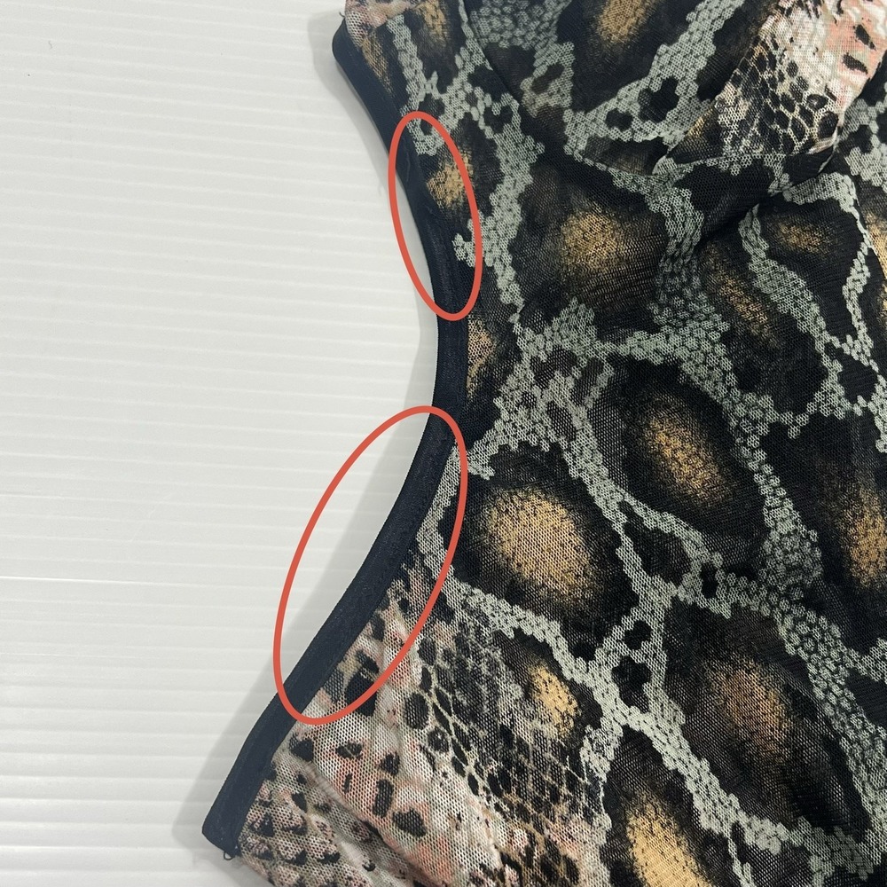 ALEJANDRO COLLECTION Snakeskin Mesh Bodycon Maxi Dress Sz Small Sleeveless *READ - Picture 6 of 9